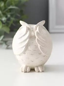 Подсвечник ня 1 свечу «Сова», 86.56 см, перламутр