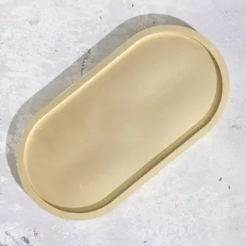 Подсвечник овальный из гипса,17,5х9х1,5см,золото