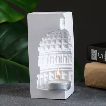 Подсвечник "Пантеон" белый, 13см