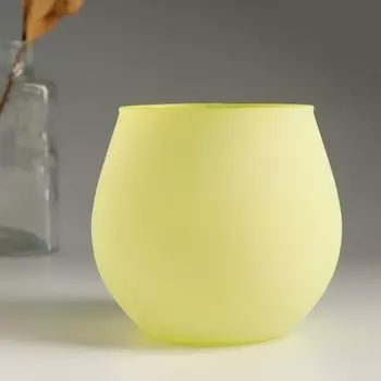Подсвечник "ПАСТЕЛЬ-жёлтая" 10,5х11,5 см, 760 см