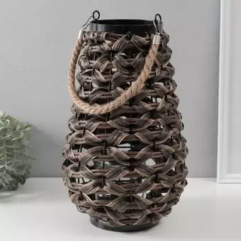 Подсвечник-фонарь на 1 свечу «Вязка», пластик, 132337 см