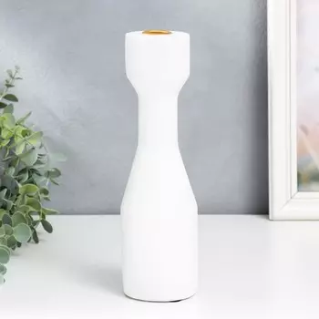 Подсвечник полистоун "Берген" белый 26х7,5х7,5 см