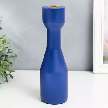 Подсвечник полистоун "Берген" синий фиолет 26х7,5х7,5 см