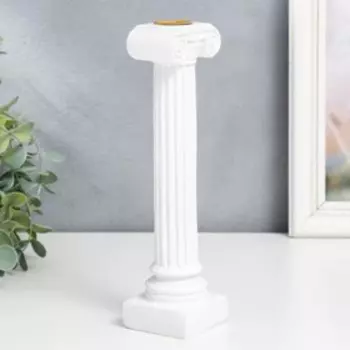 Подсвечник полистоун "Греческая колонна" белый 23х6х6 см