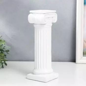 Подсвечник полистоун "Римская колонна" белый 27,5х9,8х9,8 см