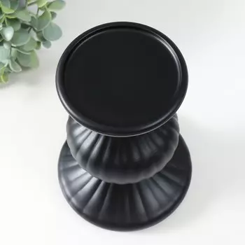 Подсвечник "ПЯТЬ ВЕЧЕРОВ - ЧЁРНЫЙ МАТОВЫЙ СИНАТРА-2" 18,7х13,4 см