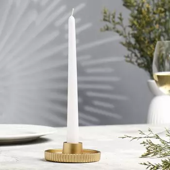 Подсвечник "Рельеф", 3х9.5 см, золото