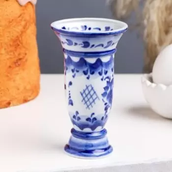 Подсвечник «Романс», гжель, золото