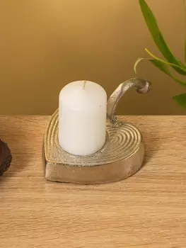 Подсвечник с ручкой «Сердце», 129.55.5 см, алюминий