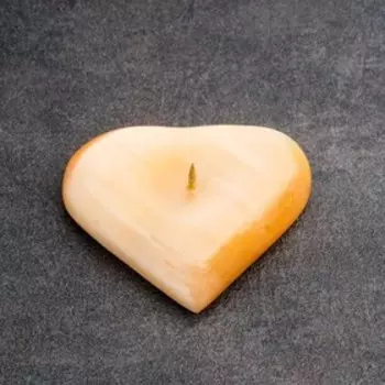 Подсвечник «Сердце», 26 см, селенит