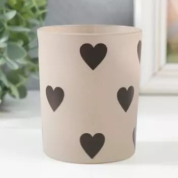 Подсвечник "СЕРДЕЧКИ" 9,3х7,7 см, 240мл