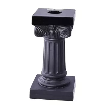 Подсвечник "Слопец" (белый,черный) 7,5 х 7,5 х 14,5 см