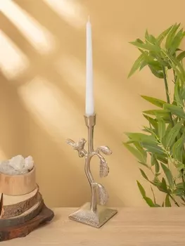 Подсвечник «Соловей на ветке», 9.51429 см, алюминий