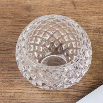 Стеклянный подсвечник на 1 свечу «Кристаллы», 666 см