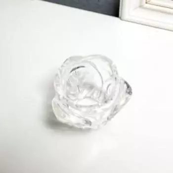 Подсвечник стекло на 1 свечу "Бутон" прозрачный 5х6,8х6,8 см