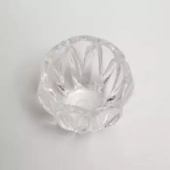 Стеклянный подсвечник на 1 свечу «Бутон тюльпана», прозрачный, 67.37.3 см