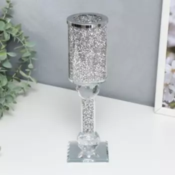 Подсвечник стекло на 1 свечу "Драгоценность" 25х8х8 см