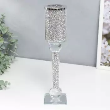 Подсвечник стекло на 1 свечу "Драгоценность" 30х7х7 см