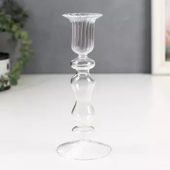 Стеклянный подсвечник на 1 свечу «Гаронн», прозрачный, 187.57.5 см