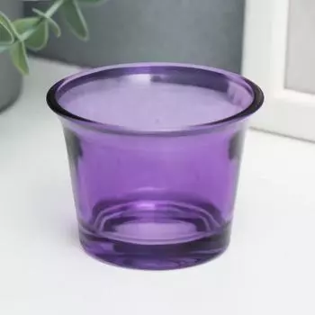 Стеклянный подсвечник на 1 свечу «Глянец», сиреневый, 4.76.26.2 см