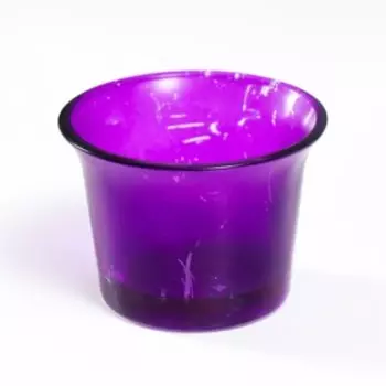 Подсвечник стекло на 1 свечу "Глянец", сиреневый 4,7х6,2х6,2 см