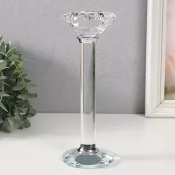 Стеклянный подсвечник на 1 свечу «Кристаллия», d=4 см, 7719.5 см