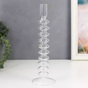 Подсвечник стекло на 1 свечу "Луаре" прозрачный 29х8,5х8,5 см