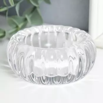 Подсвечник стекло "Виола" d-4,5 см прозрачный 7,5х7,5х3,5 см