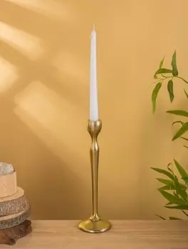 Подсвечник «Тепло», 28 см, алюминий, золото