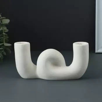 Подсвечник керамика на 2 свечи TAKE IT EASY «Узел», белый, 173.58.5см