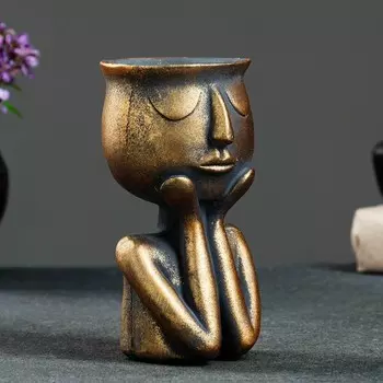 Подсвечник на 1 свечу «Винтаж», гипс, 14.7 см