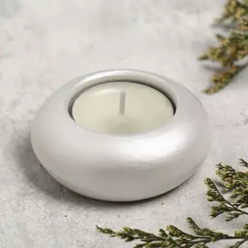 Подсвечник "Винтаж", 3х7 см, жемчужный