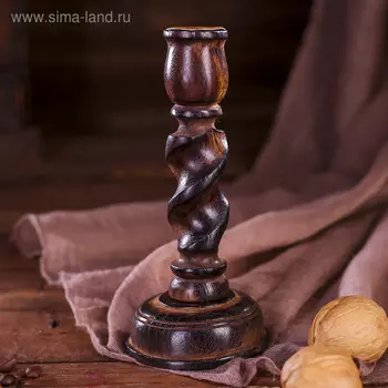 Подсвечник "Винтаж" дерево 6,5х6,5х15 см