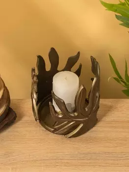 Подсвечник «Языки пламени», 15.215.216 см, алюминий