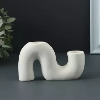 Подсвечник керамика на 2 свечи TAKE IT EASY «Жасмин», белый, 133.57.5см