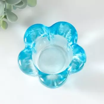 Подсвечник "ЖАСМИН" ГОЛУБОЙ 3,5х7,5 см, 40мл