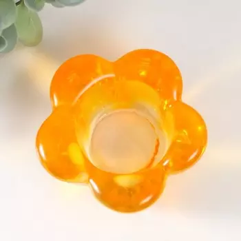 Подсвечник "ЖАСМИН" ОРАНЖЕВЫЙ 3,5х7,5 см, 40мл