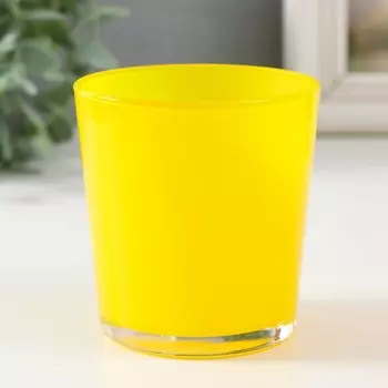 Подсвечник "ЖЕЛТЫЙ ЛЮСТР ОДА" 8,5х7,5 см, 250мл