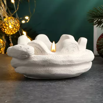 Подсвечник "Змея на чаше" 4х10см