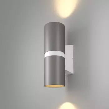 Подсветка архитектурная Elektrostandard, Liberty LED 10 Вт, 130x90x252 мм, IP54, цвет серый с белым