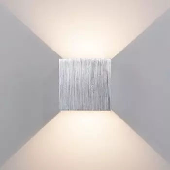 Подсветка архитектурная Elektrostandard, Winner LED 6 Вт, 100x100x100 мм, IP54, цвет алюминий