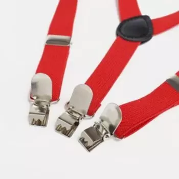 Подтяжки детские, ширина 2 см, цвет красный