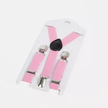 Подтяжки детские, ширина 2 см, цвет розовый