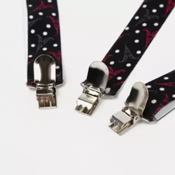 Подтяжки, ширина 2,5 см, цвет черный