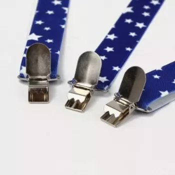 Подтяжки, ширина 2,5 см, цвет синий