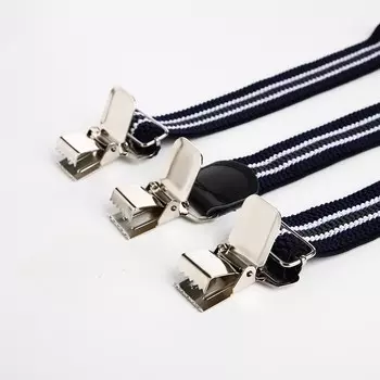 Подтяжки взрослые, ширина 4 см, цвет синий/белый