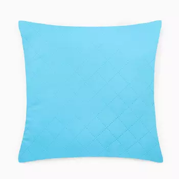 Подушка 40х40см, голубой, микрофибра, пэ 100%