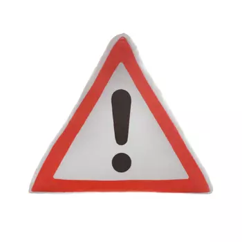 Подушка автомобильная МАТЕХ ATTENTION LINE, ВОСКЛИЦАТЕЛЬНЫЙ ЗНАК, 35 х 35 х 10 см, белый