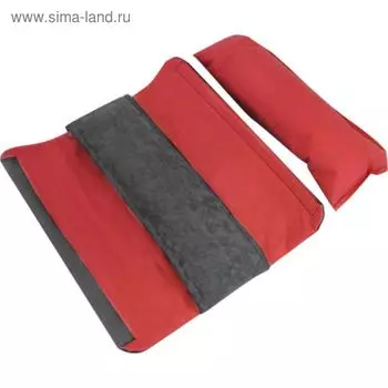 Подушка автомобильная на ремень безопасности 11х30 см, серый