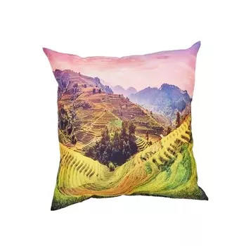 Подушка декоративная «Чайные поля», размер 40x40 см